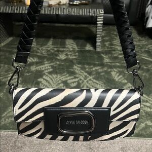 Steve Madden Zebra Pattern Shoulder Bag